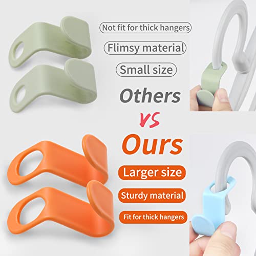 SLMT Clothes Hanger Connector Hooks 200PCS Space Saving Hanger Extender Hooks Closet Organizer for Plastic Hangers 200