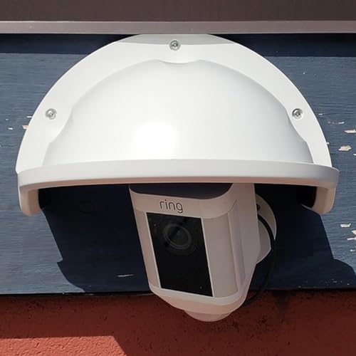 Universal Security Camera Sun Rain Cover Shield - Length 11.4", Width 8.0", Height 6.2" - Weatherproof Protective Roof for Dome/Bullet Outdoor Cameras (White, 2Pack) White-2Pcs