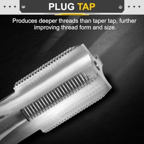 QUARKZMAN Metric Hand Tap M18 x 1 HSS6542(M2) Right Hand Middle Tap for Cast Iron, Copper, and Plastic | Metric right-handed middle tap for cast iron, copper, and plastic