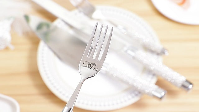 Wedding Cake Cutting Set, Cake Knife and Server Set Silver