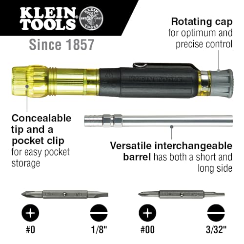 Klein Tools 80037 2-piece multi-bit pocket precision and adjustable stubby screwdriver set