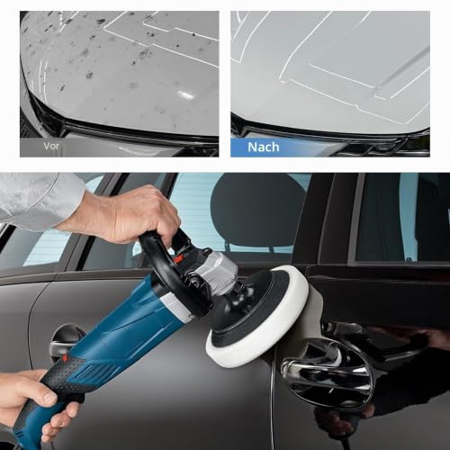 Lambswool Polishing Covers for 220-250 mm Polishing Machines Car Paint Care Pack of 5 | Polishing bonnet set for battery car polishing machines, car polishing hood set, soft microfibre polishing hood