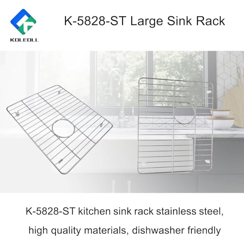 K-5828-ST Large Sink Rack Fit for Kohler Whitehaven Kichen Sink K-6426 K-6427, Large Sink, Stainless Steel