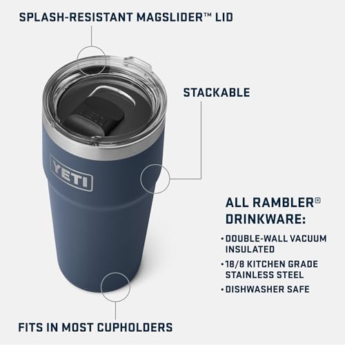 YETI Rambler 30 oz Stackable Tumbler, Stainless Steel, Vacuum Insulated with MagSlider Lid Tropical Pink