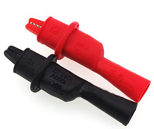 [Australia - AusPower] - AC15 Insulated Test Probe Push On Alligator Clips Crocodile Clamps Use for Test Leads 