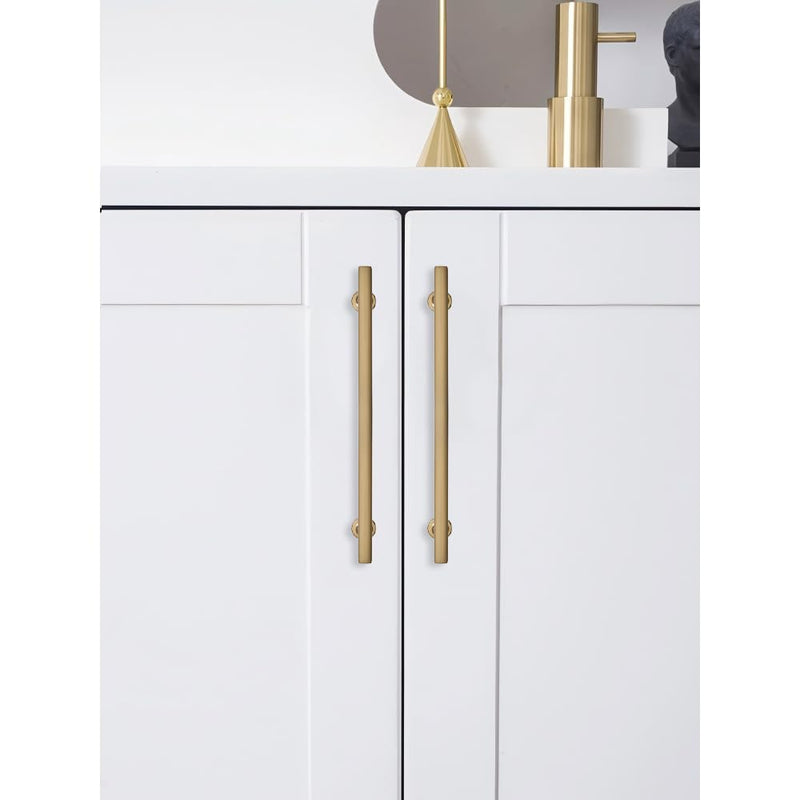 2 Pack 12 inch(305mm) Hole Center Brushed Brass Cabinet Pulls Square Cabinet Handles Solid Heavy Duty Pulls for Kitchen Dresser Closet & Bathroom Cabinets Hardware 12 inch (305mm) Hole Center 2