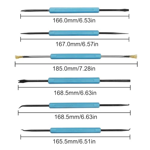 6 in 1 Welding Tool Kit, Double Sided Soldering Assistence Disassembly Tool, PCB Cleaner, PCB Repair Kit (Blue)
