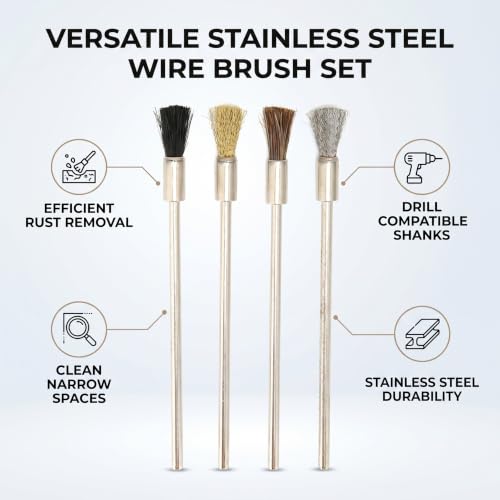 RiToEasysports Steel Wheel Brush Accessories for Versatile Wire Brushes for Extraction and Polishing in Various Industries