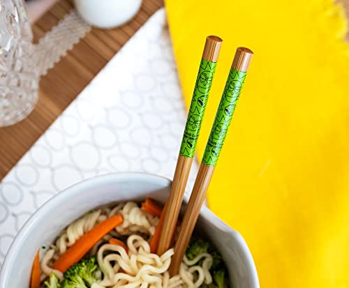 Rick and Morty Portal Japanese Ceramic Dinnerware Set | Includes 20-Ounce Ramen Noodle Bowl and Wooden Chopsticks | Asian Food Dish Set For Home & Kitchen | Adult Swim Cartoon Gifts and Collectibles