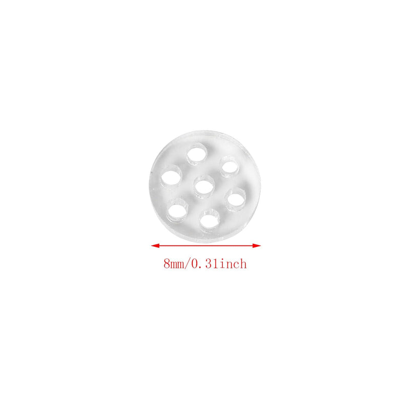 [Australia - AusPower] - 10PCS Diameter 0.313'' (8mm) Glass Screen Filters Small Pipe Screens High Borosilicate Glass Screen with 7 Honeycomb Holes 