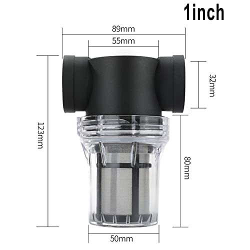 ZYWUOY Pipe Filter Strainer Water Pump Filter with 40/80 Mesh Stainless Steel Sieve Inline Mesh Strainer Water Pump Filter for Garden Irrigation