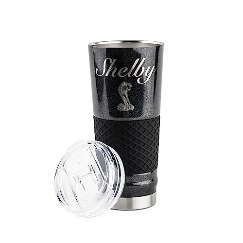 Double-Walled Insulated Stainless-Steel Shelby Onyx Tumbler Mug | Holds 24 ounces | Vacuum Insulation | Accommodates Hot or Cold Drinks | Tight-Fitting Spill Resistant Lid