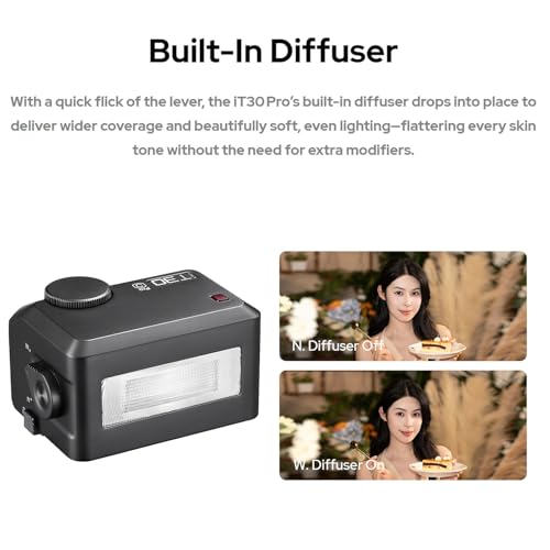Godox Mini iT30Pro C iT30 Pro C for Canon TTL Flashlight Wireless Touch Screen Portable Flashlight HSS 1/8000 Second Compatible with Mirrorless Cameras External Flash Compatible for Canon Black iT30Pro C For Canon