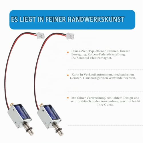 Solenoid Mini 3pcs Push Pull Electromagnet Metal Frame Mini Frame Electromagnet 12V Open Frame Micro Linear Drive Dongguan Metal Magnet