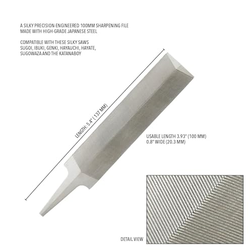 Silky 4-inch (100mm) sharpening file hand tool, model 950-66