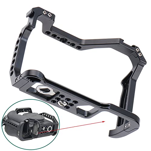 CNC Aluminum DSLR Camera Cage Extension Frame Cold Shoe for Canon R5 R6 R5C DSLR Camera
