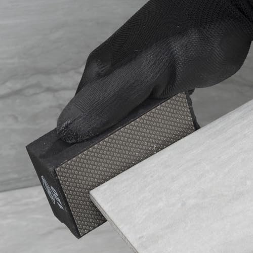 QEP 120 medium grit diamond sanding block in black for surface smoothing