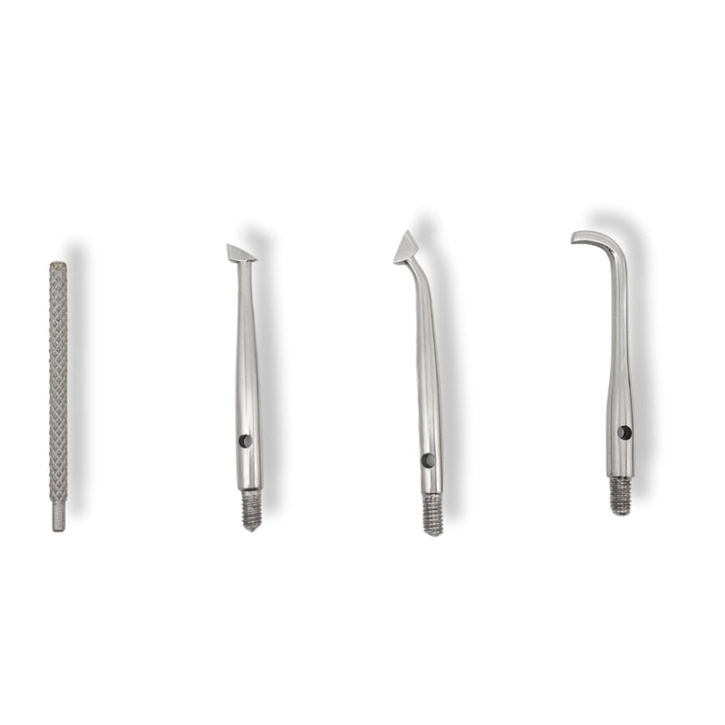 [Australia - AusPower] - Dental Morrell Crown Remover, Manual Crown Remover for Root Treated Teeth, Controlled Power Crown Remover 3 Attachments and Adjusting Wrench 