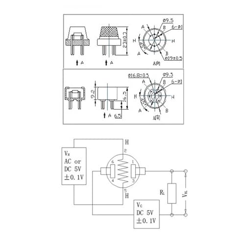 MQ-2 Gas Sensor Module Smoke Sensor Arduino Air Quality Pack of 5 | Gas detection for LPG methane smoke and DIY electronics projects with microcontroller