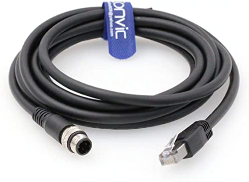 4 pin M12 D-Code RJ45 Gigabit Cognex Industrial Camera High Flex Cable (8M, M12 4pin Cable) 8M