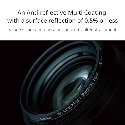 Kenko Lens Protection & Soft Effect Filter Black Mist Protector φ62mm, Multi-coted, 0.25 Soft Effect, for That Perfect Cinematic Scene, Made in Japan 825631 62mm