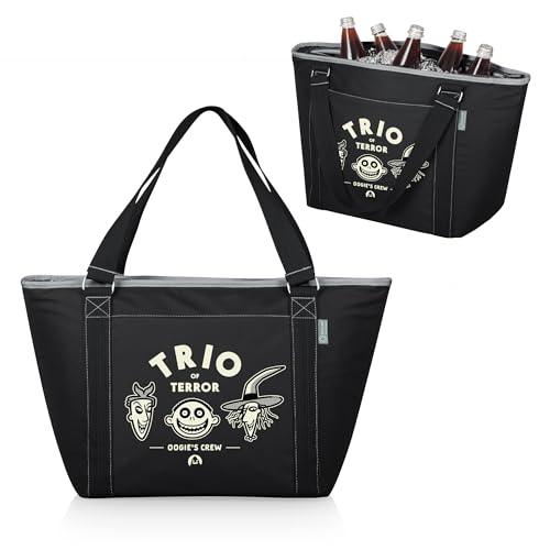 PICNIC TIME Disney Nightmare Before Christmas Lock, Shock, Barrel Topanga Tote Cooler Bag, Soft Cooler Bag, Picnic Cooler, (Black) Disney Nightmare Before Christmas Lock, Shock, Barrel - Black