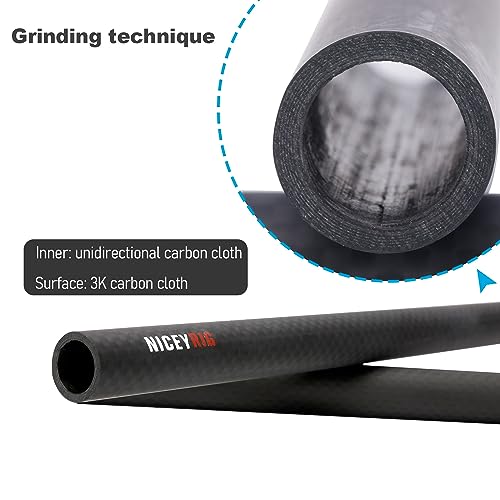 NICEYRIG 15mm Carbon Fiber Rod Combination with 16'' 12'' 6'' 15mm Rod Lightweight for DSLR Camera 15mm Rod Rail Support System