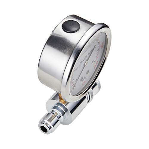 Raincovo pressure washer gauge with 6000 PSI reading and 3/8-inch quick connect fitting