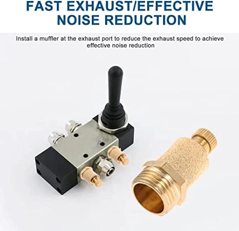 [Australia - AusPower] - Mtsooning 10PCS 1/2Inch Pneumatic Muffler Filter, Brass Flow Control Silencer, Sintered Bronze Exhaust Silencer Fitting NPT BSL-03 