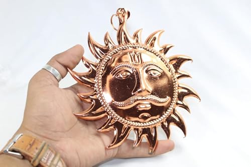 Prajet Vastu Inspired Brass Sculptures Vastu Feng Shui Statue for Success, Speed & Prosperity – Home Decor, Office Desk & Gift Figurine (Copper Sun) Copper Sun