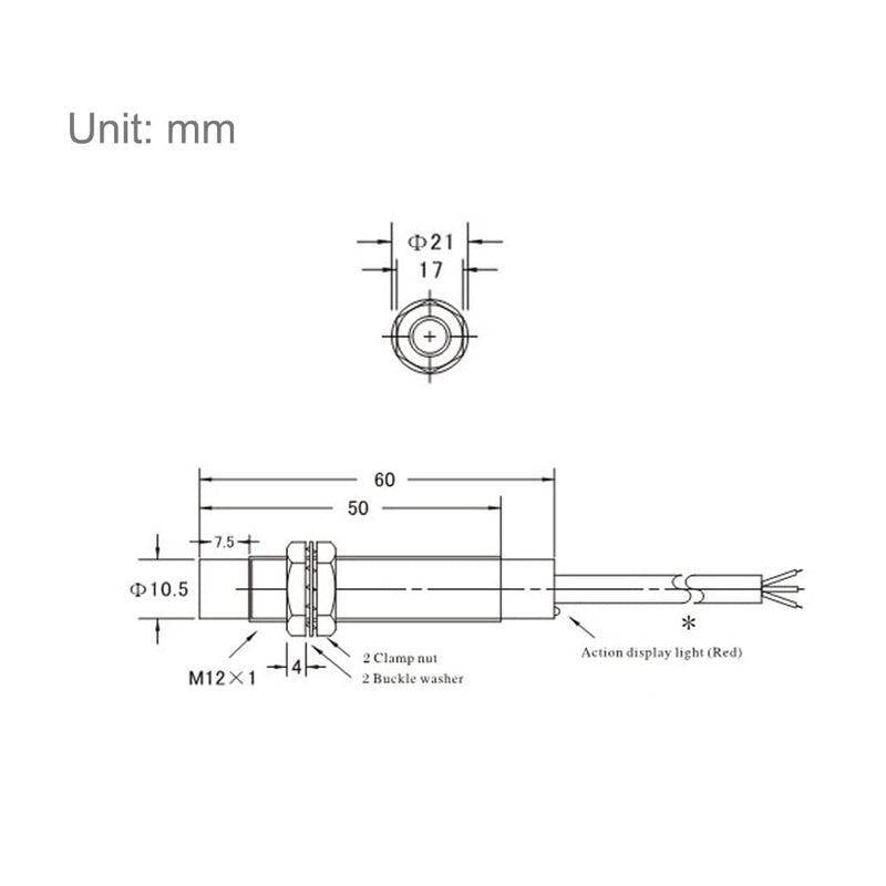 [Australia - AusPower] - Inductive Proximity Sensor M12 LJ12A3-4-Z/BX Normally Open Detection Approach Switch 4mm NPN NO 3 Wire DC 6V-36V (4 Pack) 