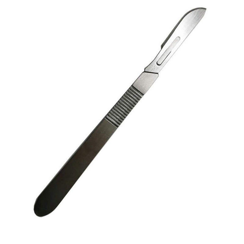 CLABMROEC Sterile Disposable Scalpel Blades No.10 with Scalpel Handle, Suitable for Cutting, Pedicure, Craft, Modeling, Cutting Materials and Leather