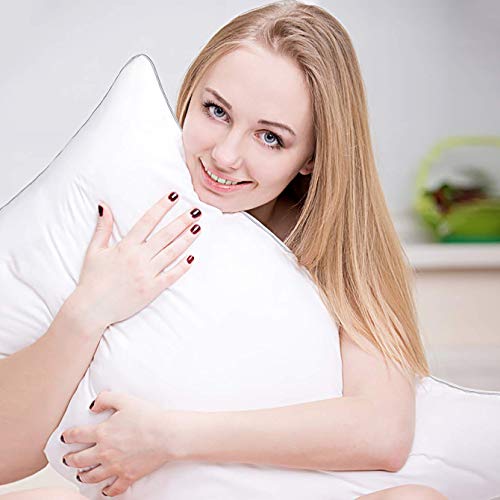 HIMOON Bed Pillows for Sleeping 2 Pack,Standard Size Cooling Pillows Set of 2,Top-end Microfiber Cover for Side Stomach Back Sleepers Grey Standard