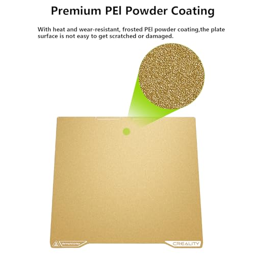 Creality K2 Double Sided PEI Build Plate, 3D Printer Heat and Wear Resistance Textured PEI Spring Steel Print Bed Platform with Wipe Nozzle Design for K2 270x293mm