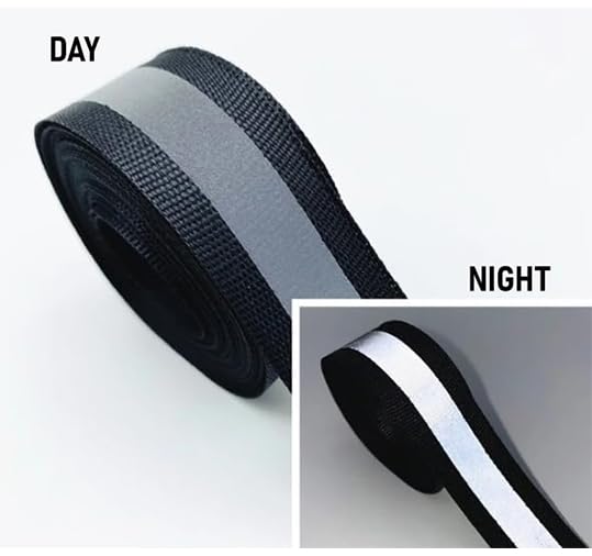 2'' Width Black Reflective Tape - 3 Yard Safety Tape for Clothes, School Bags, Raincoats - High Visibility Reflective Ribbon for DIY Decoration 2" x 9 ft