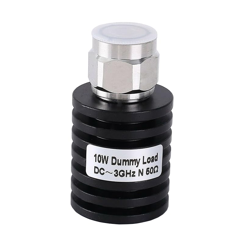 Becke 10 W Dummy Load, 3 GHz 10 Watt 50 Ohm Dummy Load with N Male Connector | 0 W N-plug dummy last 50 Ohm to 3 GHz with low VSWR, ideal for antenna and transmitter tests in amateur radio