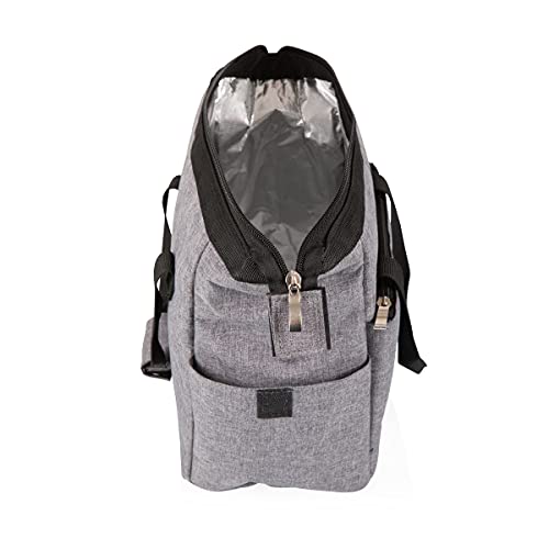 PICNIC TIME Disney Winnie the Pooh On The Go Lunch Bag, Soft Cooler Lunch Box, Insulated Lunch Bag, (Heathered Gray)
