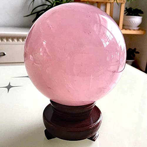 Natural Pink Rose Quartz Magic Crystal Healing Ball Ornament Sphere + Base (5cm (2inch)) 5cm (2inch)