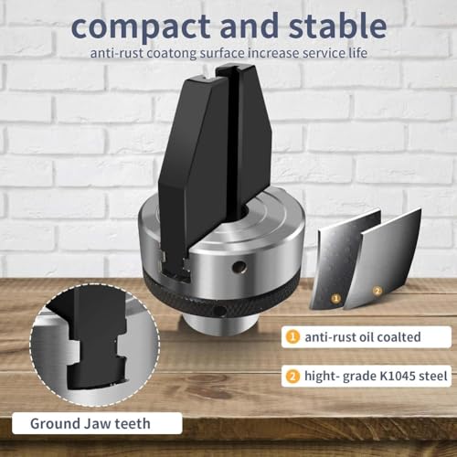 2-Inch 2-Jaw Pen Drilling Wood Lathe Chuck with 1" X 8TPI Direct Thread Woodworking Lathe Pen Making Drill Hole Tools Wood Lathe Accessory