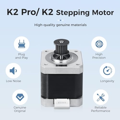 Creality Official K2/K2 Pro Z-Axis Stepper Motor 42-48, Original K2 Stepper Motor, High Torque 1.8° Step Angle, K2 Pro Z Axis Upgrade Motor for Creality K2/K2 Pro 3D Printer Accessory