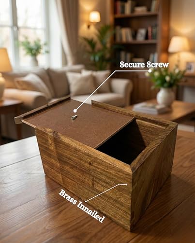 Wooden Cremation Urn for Human Ashes, Engraved Tree of Life Decorative Funeral Urns Box and Casket for Ashes Men Women Memorial Large Urn (Tree of Life)