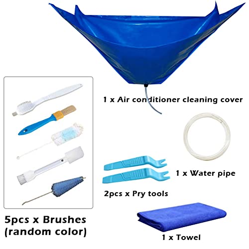 Waterproof Split Air Conditioner Cleaning Kits, Wall Mounted Air Conditioning Dust Washing Clean Cover Air Conditioner Service Bag for 1~1.5P Hanging Air Conditioners