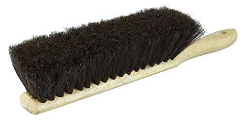 Weiler 9-inch wood block counter duster with horsehair fill and brush-length bristles