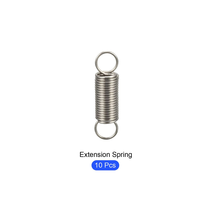 [Australia - AusPower] - Extension Spring (0.4x4x15mm/0.016"x0.16"x0.59") 10Pcs, Stainless Steel Tension Spring Wire - for Home Repair Construction Machinery 0.016"x0.16"x0.59" 
