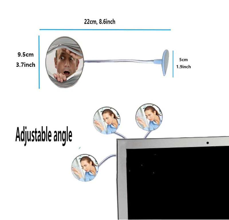 [Australia - AusPower] - Monitor Mirror,Computer Desk Mirror to See Behind You,Cubicle Mirror, Computer Rear-View Mirror Personal Safety and View Monitors or Anywhere (CRM01) 