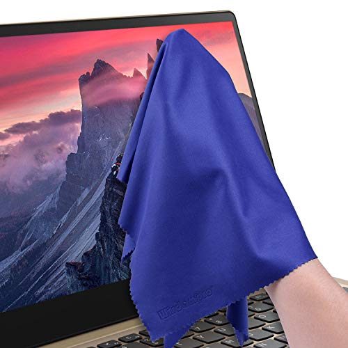 Wisdompro 4-Pack 16x16 Inch Extra Large Microfiber Cleaning Cloths, Blue