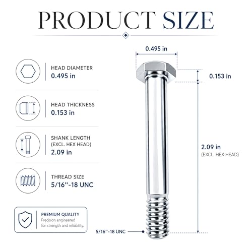 HKlanyue 100-piece caster wheel bolt kit, 5/16-18 x 2-inch bolts for trolley wheels