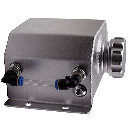 Universal 1L Aluminum Alloy Car Radiator Coolant Expansion Tank with Drain Plug 1000 ml