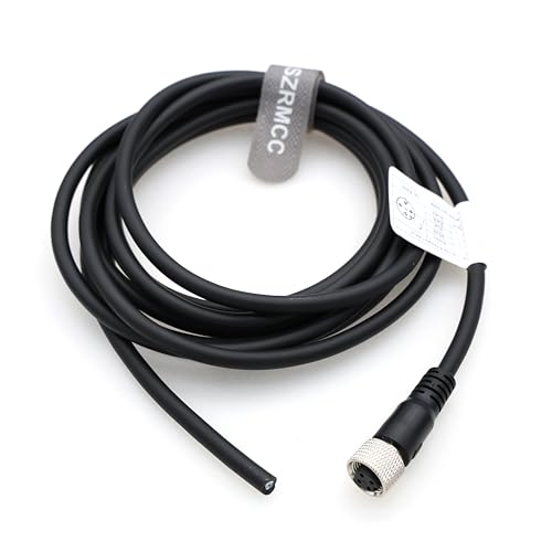 SZRMCC M12 A-Code 4 Pin Female to Bare Wire Sensor Actuator Cable for Industrial Camera Fieldbus Network Modules IO Link 22AWG (10m) Straight 4pin Female 10m