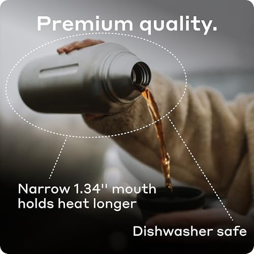 Bobber - 34 oz Vacuum Insulated Stainless Steel Water Bottle with Cup Lid - Dishwasher Safe - Keeps Drinks Hot for 48 Hours and Cold for 72 Hours - Double Walled Thermo Flask (Matte) 34 Ounces Matte